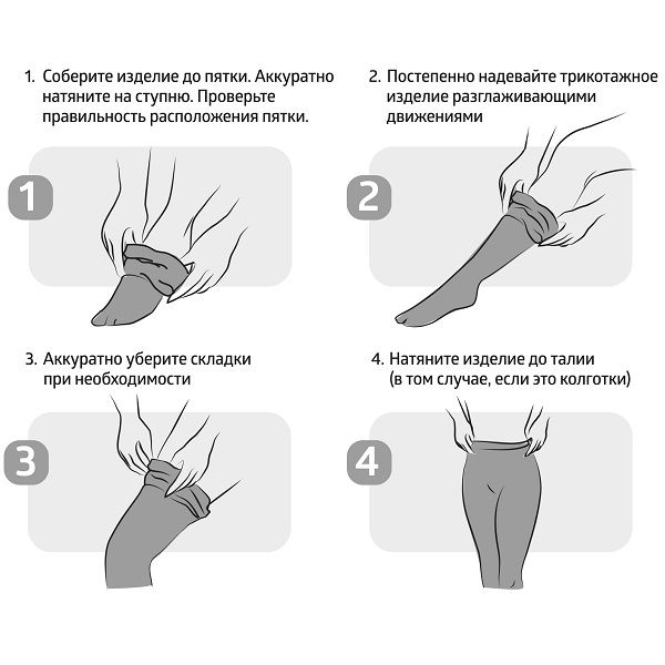 Чулки компрессионные противоэмболические 1 класс компрессии JW-216 белые Care B.Well/Би Велл р.1 фото №5