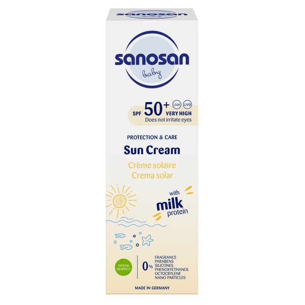 Крем солнцезащитный для детей с рождения SPF50+ Baby Sanosan/Саносан 75мл фото №3 Крем солнцезащитный для детей с рождения SPF50+ Baby Sanosan/Саносан 75мл фото №3
