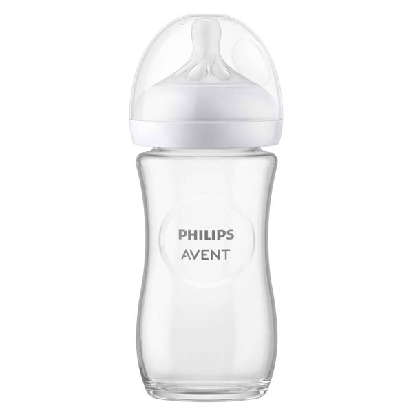 Бутылочка из стекла с силиконовой соской средний поток с 1 мес. Anti-colic Natural Response Philips Avent 240мл (SCY933/01)