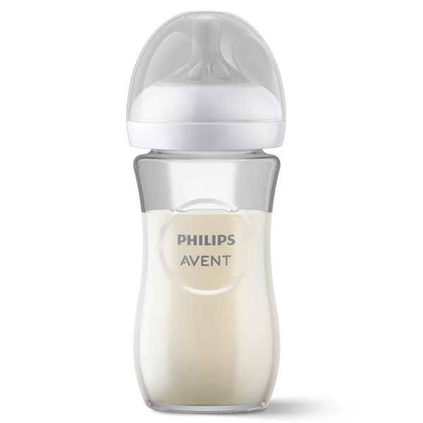 Бутылочка из стекла с силиконовой соской средний поток с 1 мес. Anti-colic Natural Response Philips Avent 240мл (SCY933/01) фото №4