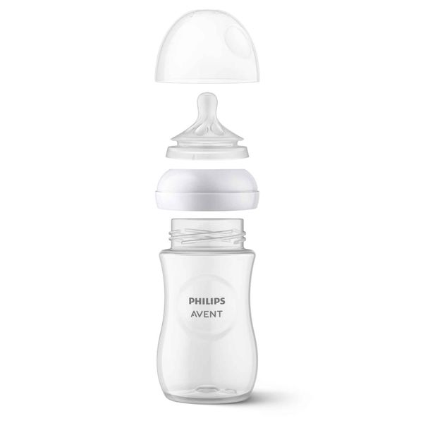 Бутылочка из полипропилена с силиконовой соской средний поток 1 мес. Natural Response Philips Avent 260мл (SCY903/01) фото №3