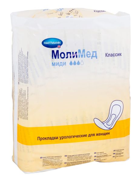 Прокладки урологические Midi Classic MoliMed/Молимед 28шт Прокладки урологические Midi Classic MoliMed/Молимед 28шт
