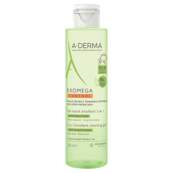 Гель очищающий Exomega Control A-derma/А-дерма 200мл