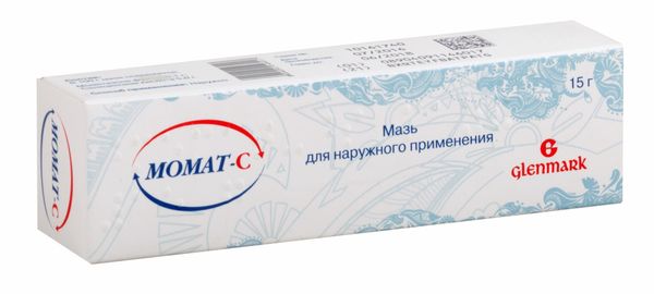 Момат-С мазь для наружного применения 1мг+50мг/г 15г