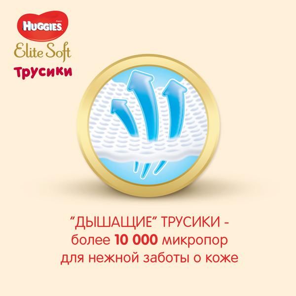 Подгузники-трусики детские одноразовые Elite Soft Huggies/Хаггис 9-14кг 21шт р.4