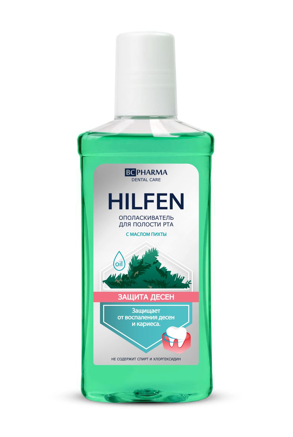 Изображение товара Ополаскиватель для полости рта защита десен с маслом пихты Hilfen 250мл