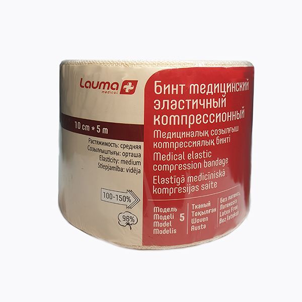 Изображение товара Бинт эластичный средней растяжимости модель 5 Lauma/Лаума 10см х 5м