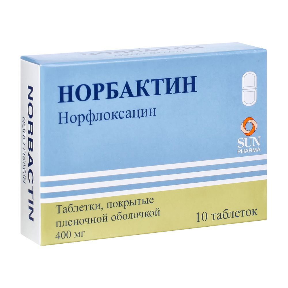 Изображение товара Норбактин таблетки п/о плен. 400мг 10шт