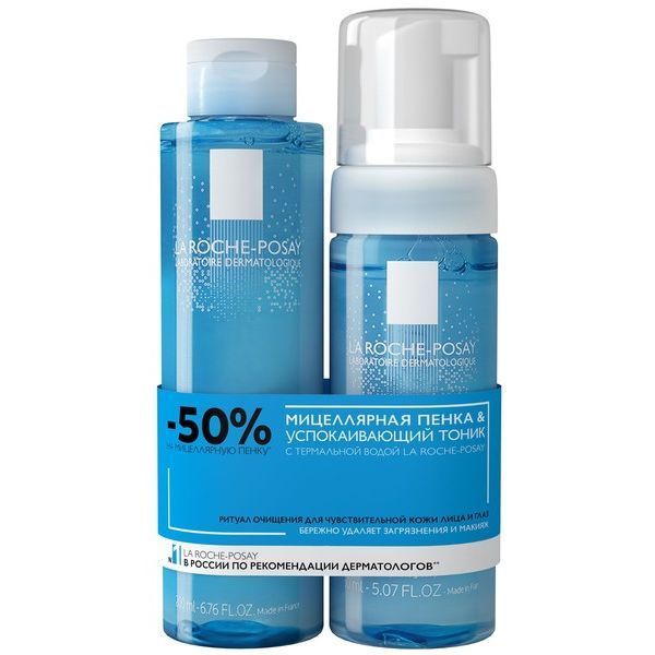 Изображение товара Набор для лица La Roche-Posay: Тоник успокаивающий и Пенка мицеллярная Изображение товара Набор для лица La Roche-Posay: Тоник успокаивающий и Пенка мицеллярная