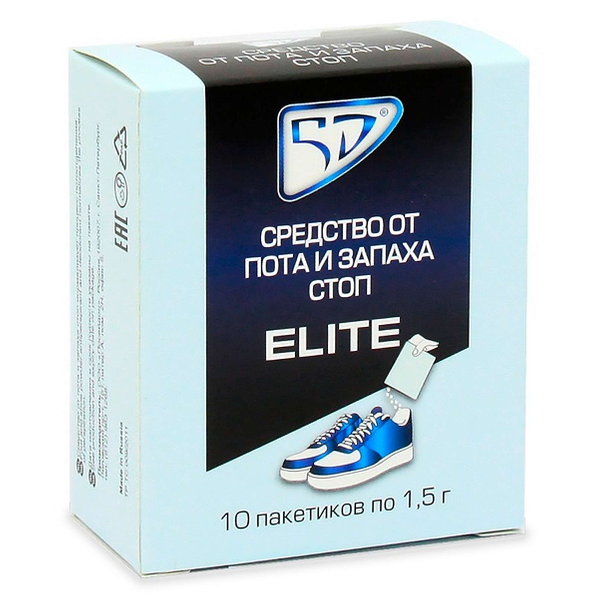 Изображение товара Средство от пота и запаха стоп Elite 5D 1,5г 10шт для борьбы с запахом Изображение товара Средство от пота и запаха стоп Elite 5D 1,5г 10шт для борьбы с запахом