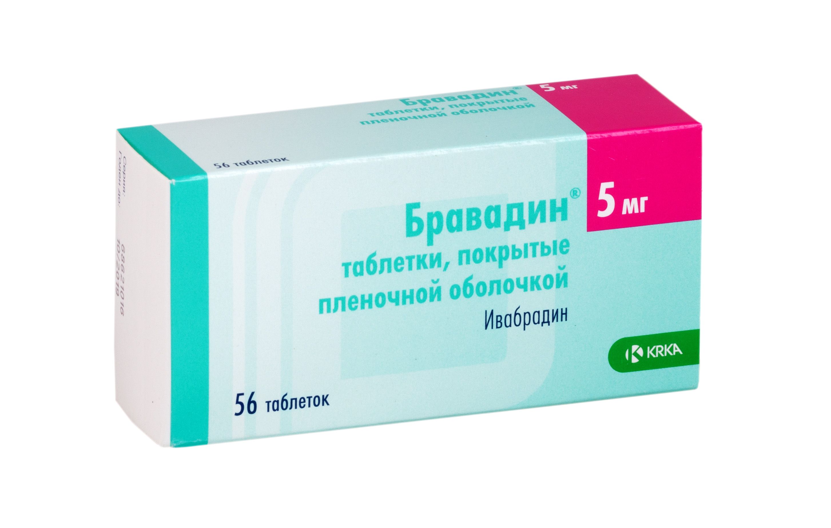 Изображение товара Бравадин таблетки п/о плен. 5мг 56шт