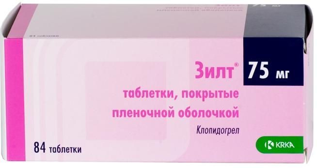 Изображение товара Зилт таблетки 75 мг 84 шт - антиагрегант для профилактики сосудистых осложнений