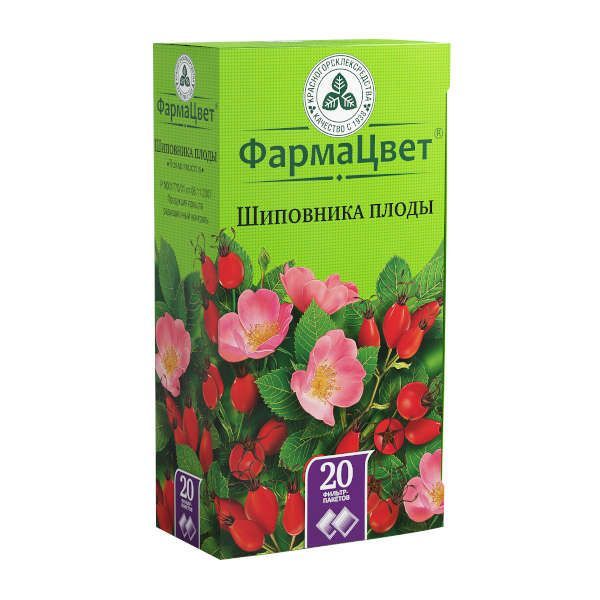 Изображение товара Шиповника плоды 2г фильтр-пак, 20 шт - натуральное лечебное сырье для укрепления иммунитета