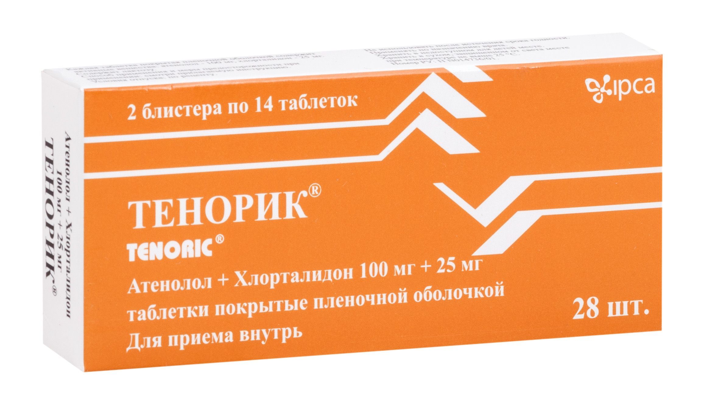 Изображение товара Тенорик таблетки п/о плен. 100мг+25мг 28шт