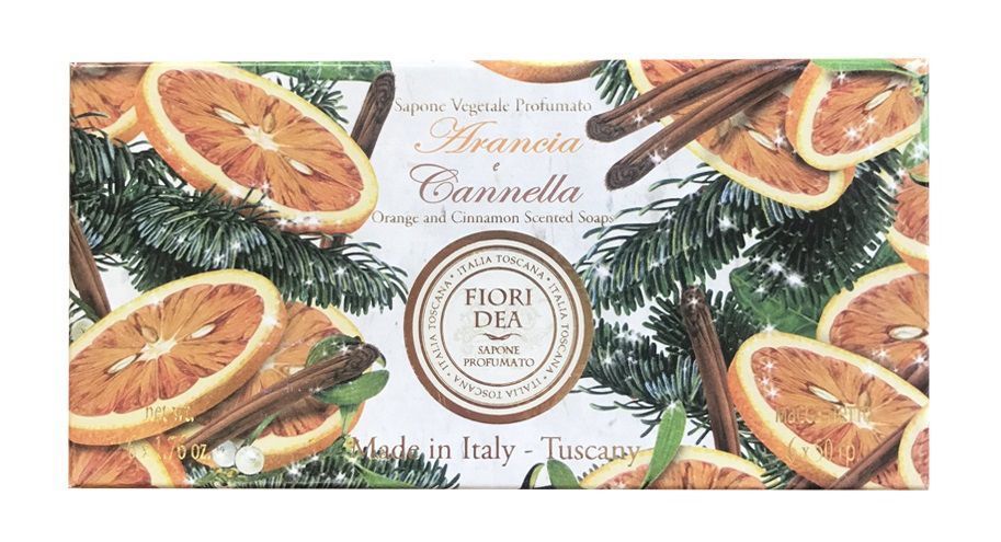 Изображение товара Набор кускового мыла Fiori Dea с ароматом апельсина и корицы 50г 6шт