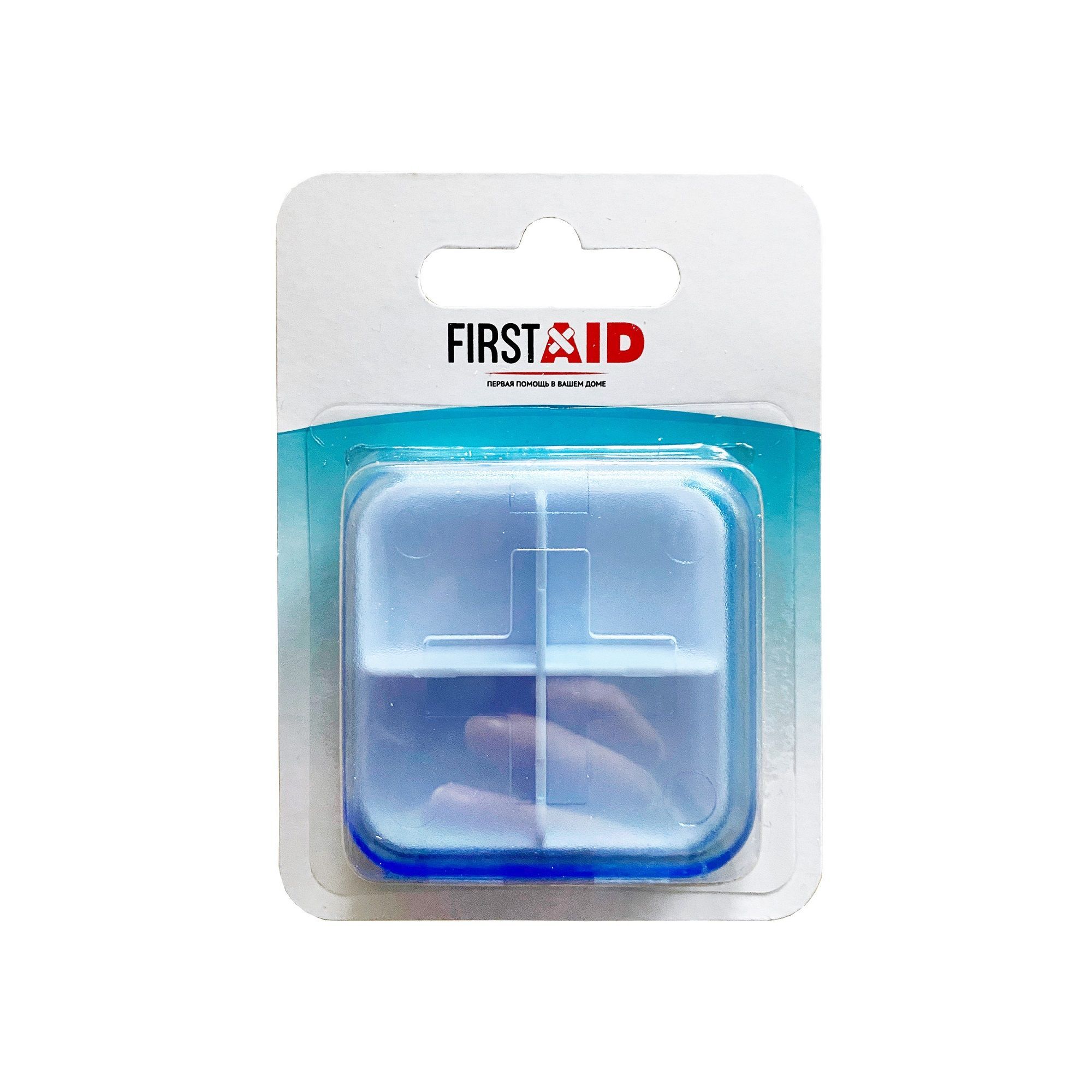 Изображение товара Таблетница на день карманная 4 отделения First Aid