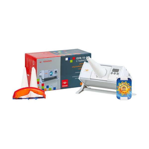 Изображение товара Облучатель ультрафиолетовый с таймером с принадлежностями ОУФ-10-2АТ Солнышко