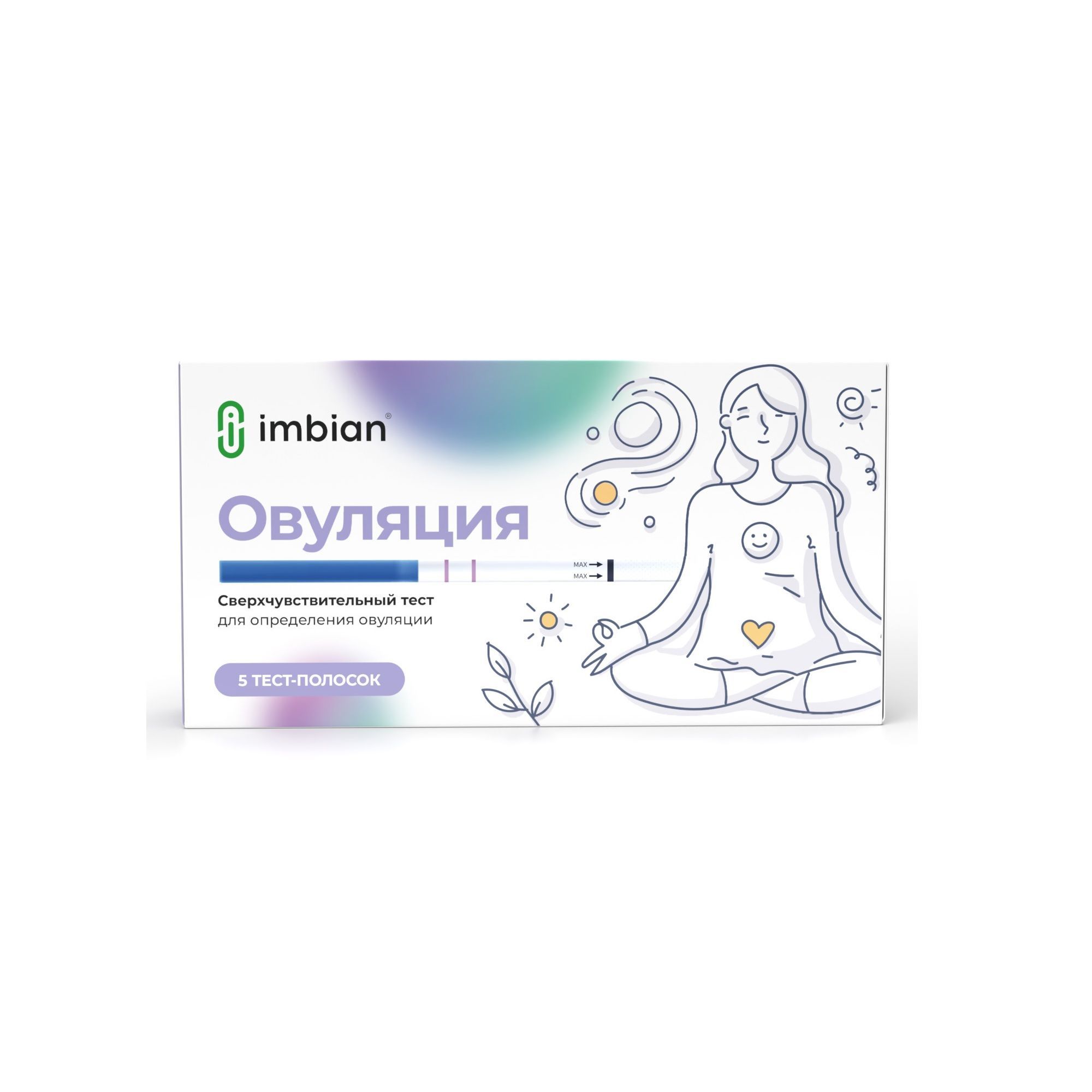 Изображение товара Тест-экспресс для качественного определения лютеинизирующего гормона в моче ЛГ-Имбиан-ИХА 5шт