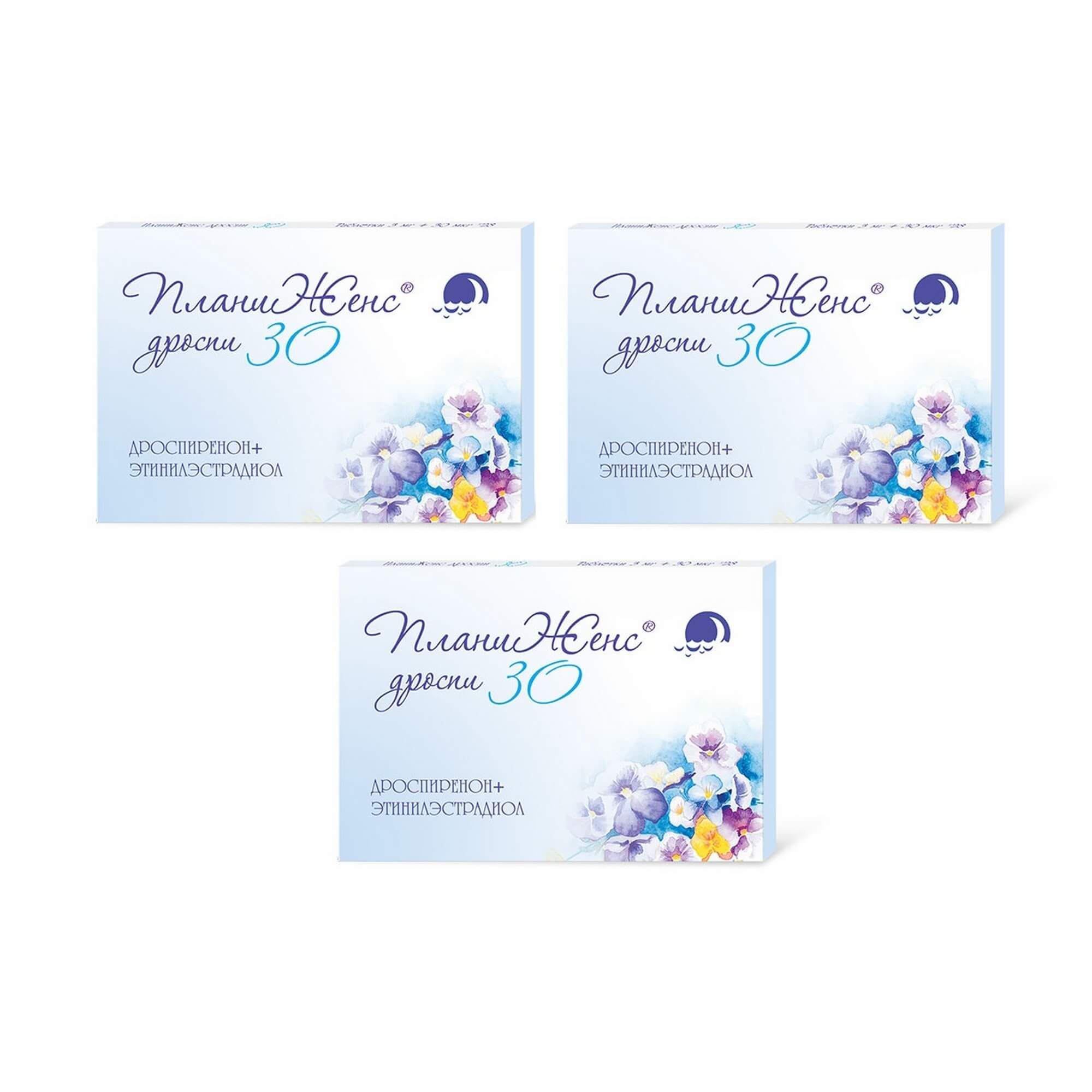 Изображение товара 3Х ПланиЖенс Дроспи таблетки 3 мг+0,03 мг пленка 21 шт
