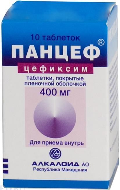 Изображение товара Панцеф 400мг таблетки №10 цефиксим антибиотик широкого спектра