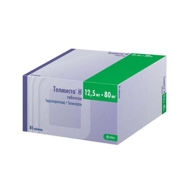 Изображение товара Телмиста Н таблетки 12,5мг + 80мг 84шт