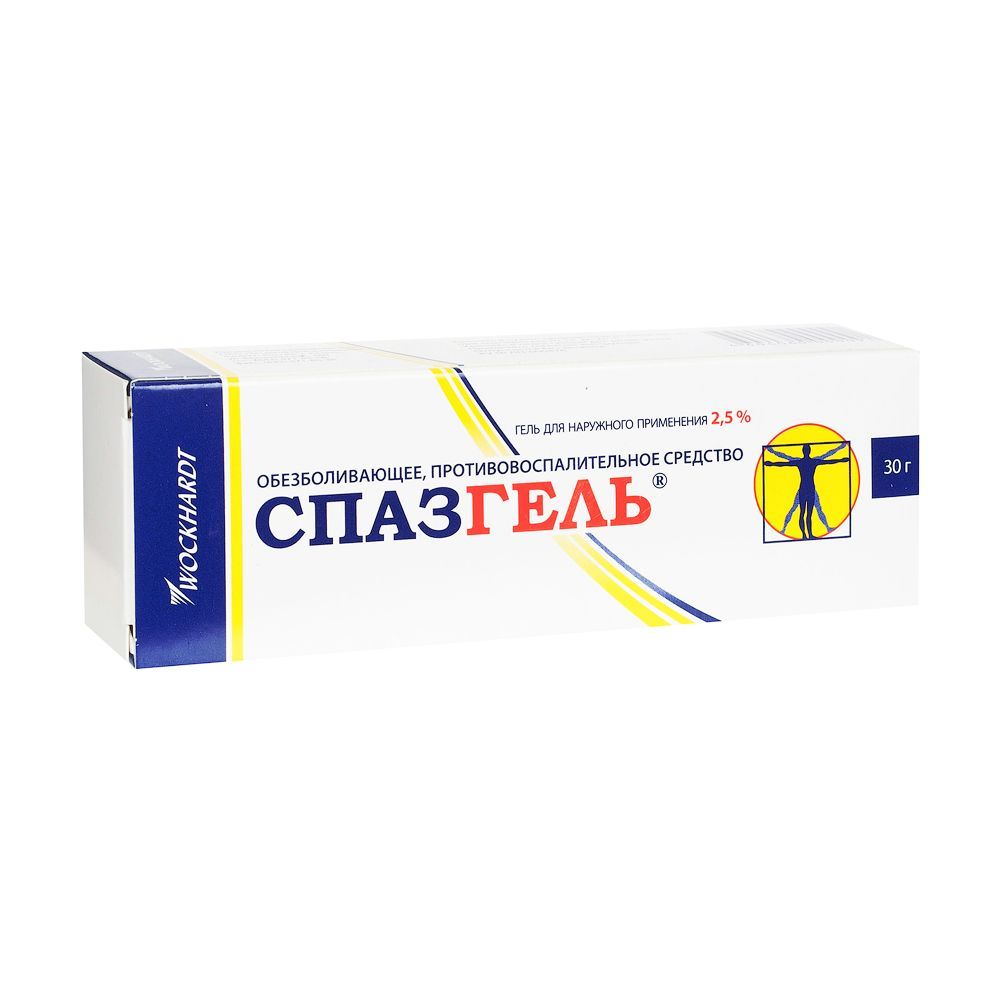 Изображение товара Спазгель гель для наружного применения 2,5% 30г