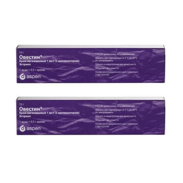 Изображение товара Овестин 2Х вагинальный крем 15г - восстановление и уход за слизистой