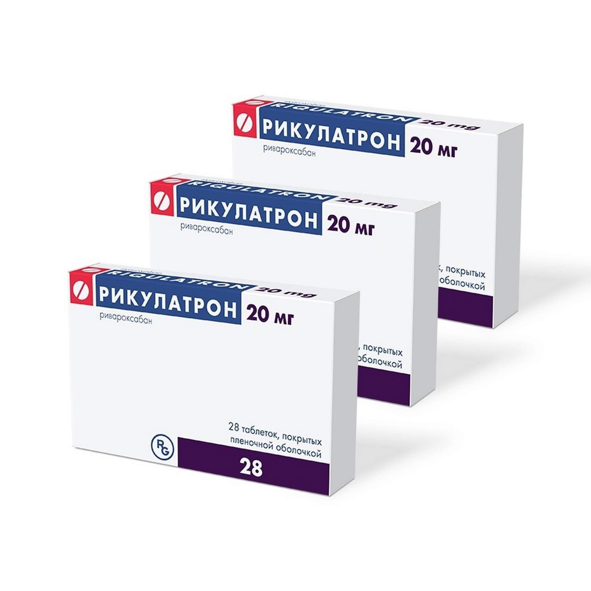 Изображение товара 3Х Рикулатрон таблетки п/о плен. 20мг 28шт