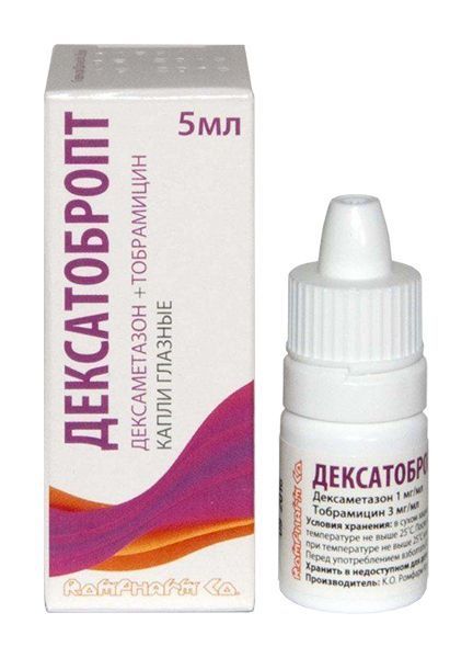 Изображение товара ДексаТобропт капли глазные 1мг/мл+3мг/мл 5мл