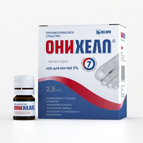 Изображение товара Онихелп лак для ногтей 5% противогрибковое средство 2,5мл Хорватия