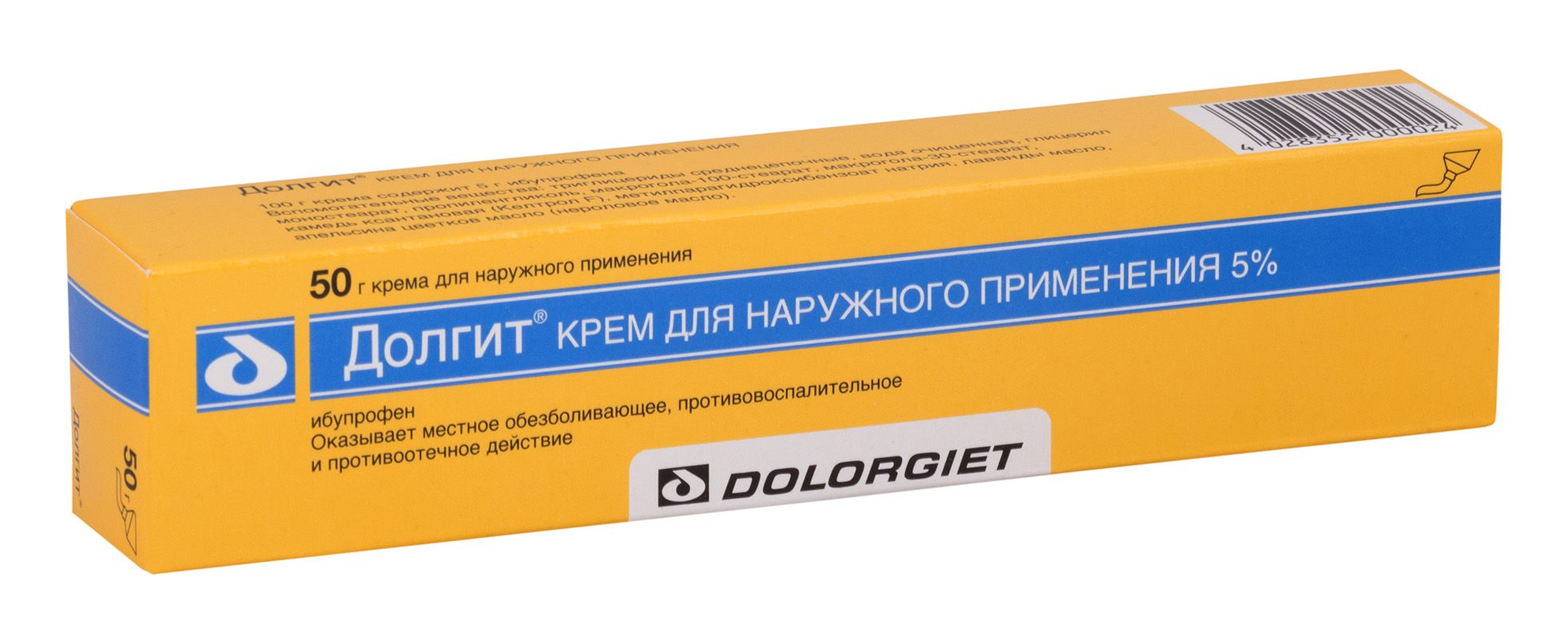 Изображение товара Долгит 5% крем для наружного применения 50 г противовоспалительный обезболивающий