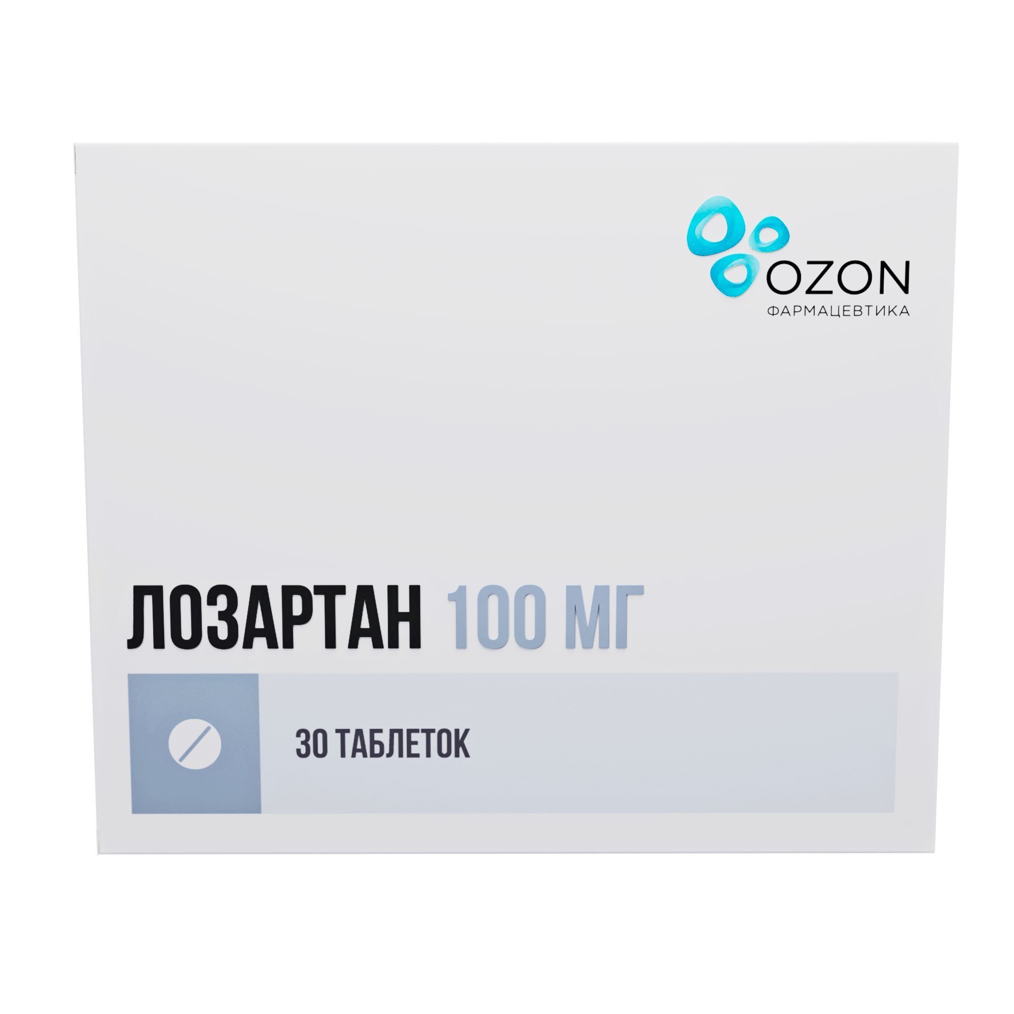 Изображение товара Лозартан таблетки п/о плен. 100мг 30шт