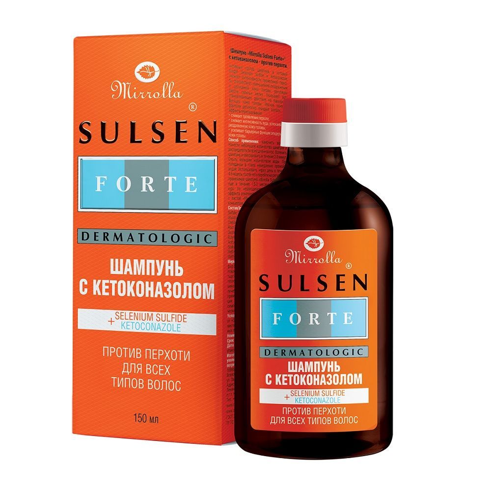 Изображение товара Шампунь против перхоти с кетоконазолом Сульсен Форте фл. 150мл