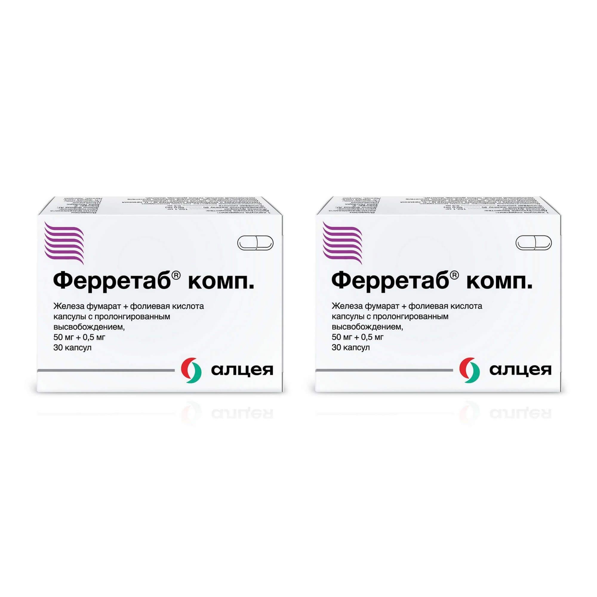 Изображение товара 2Х Ферретаб Комп. капсулы пролонгированного действия 30 шт