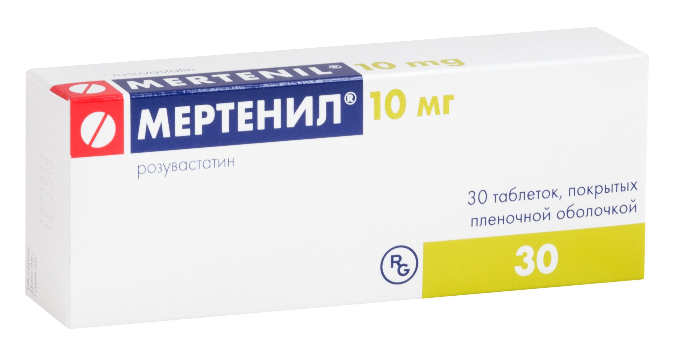 Изображение товара Мертенил таблетки 10 мг 30 шт Gedeon Richter для снижения холестерина