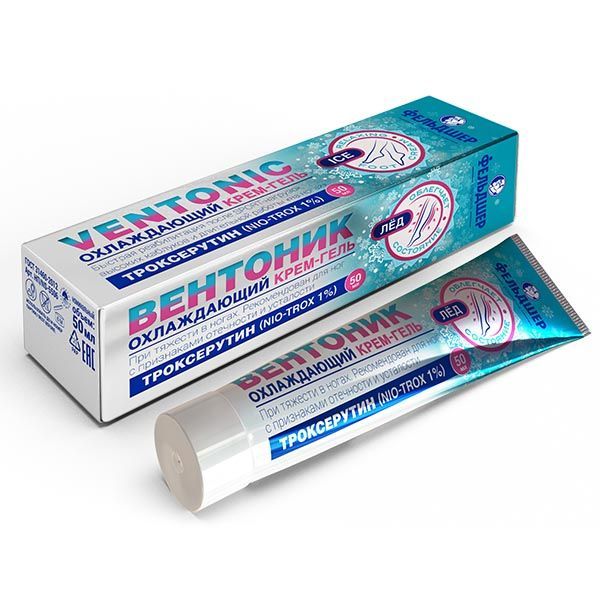 Изображение товара Крем-гель охлаждающий при тяжести в ногах Вентоник Фельдшер 50мл