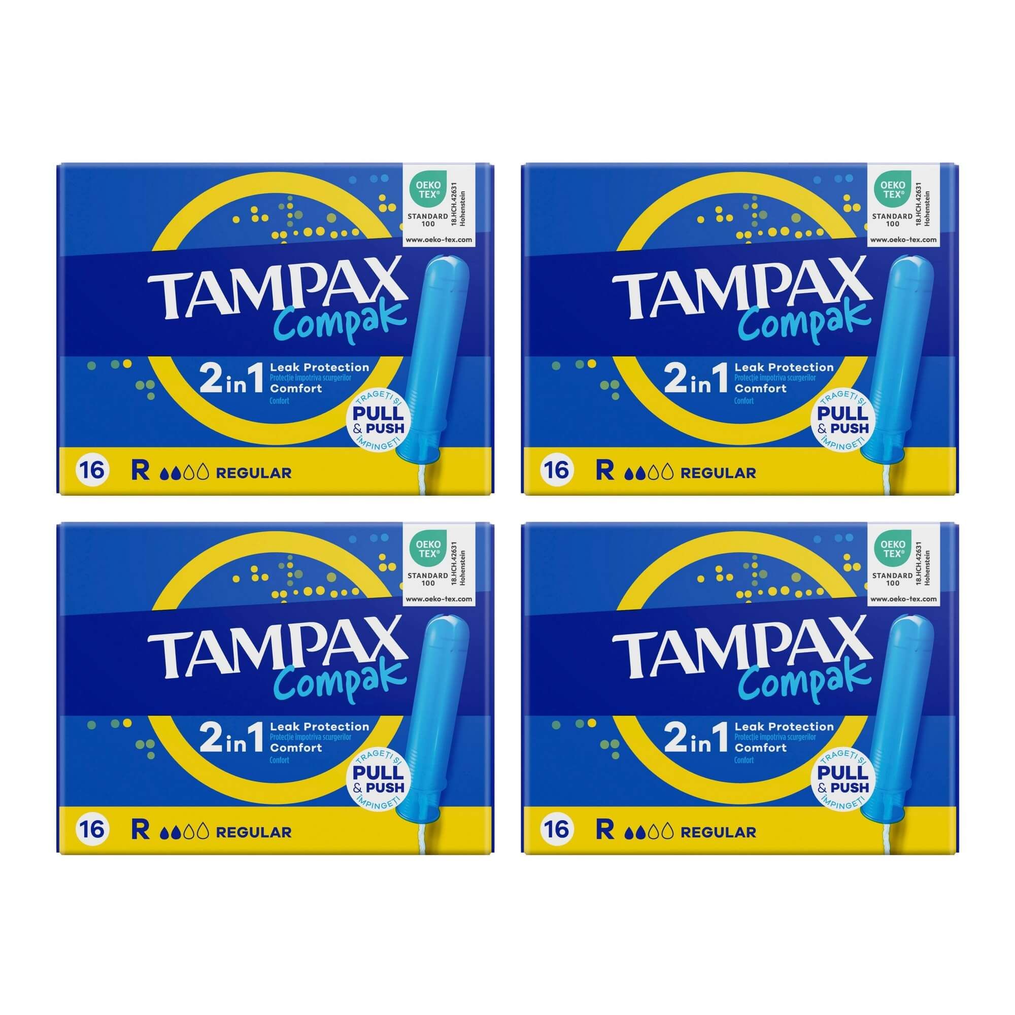 Изображение товара Тампоны с аппликатором TAMPAX Compak Regular 16 шт — надежная гигиена и комфорт