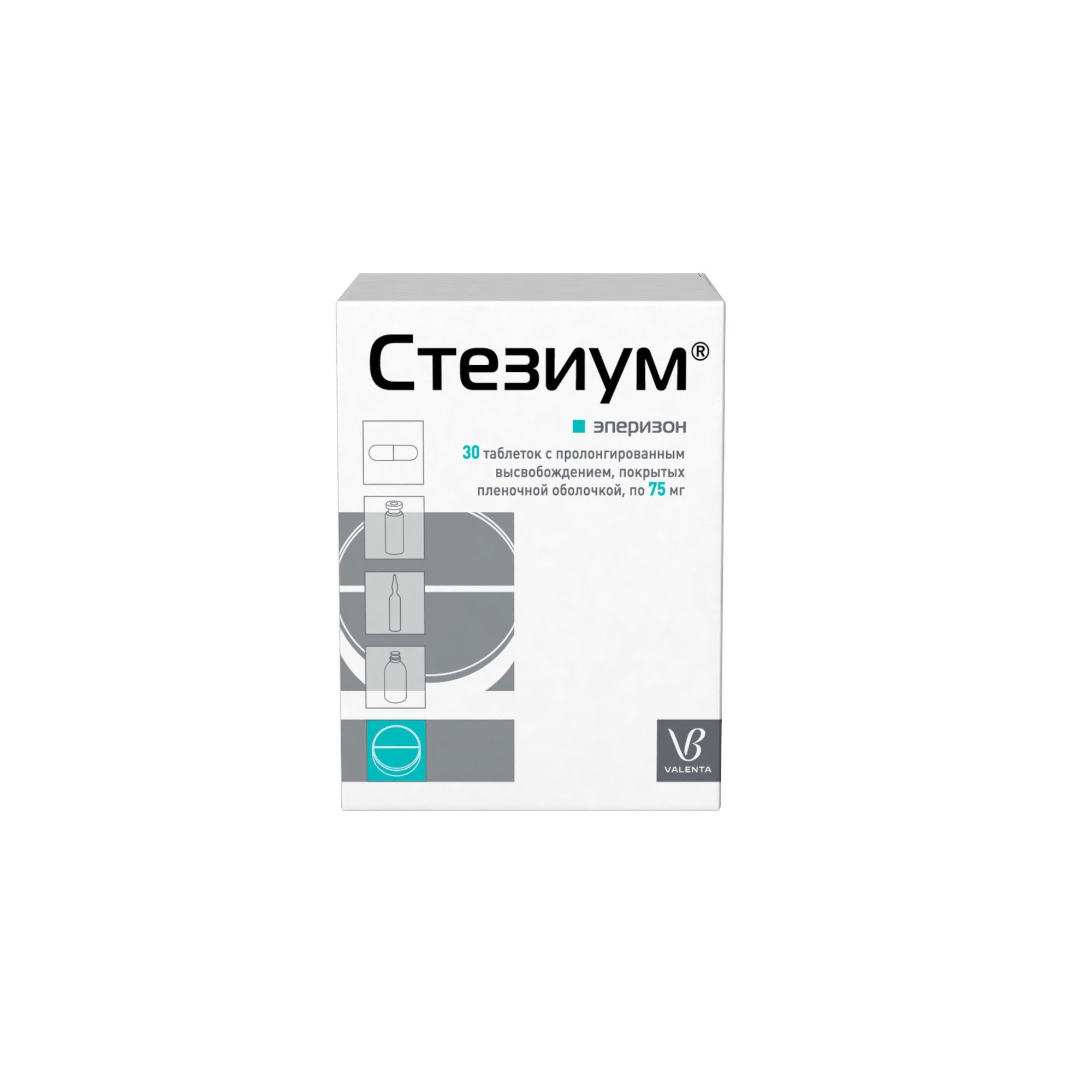 Изображение товара Стезиум таблетки с пролонгированным высвобождением п/о плен. 75мг 30шт