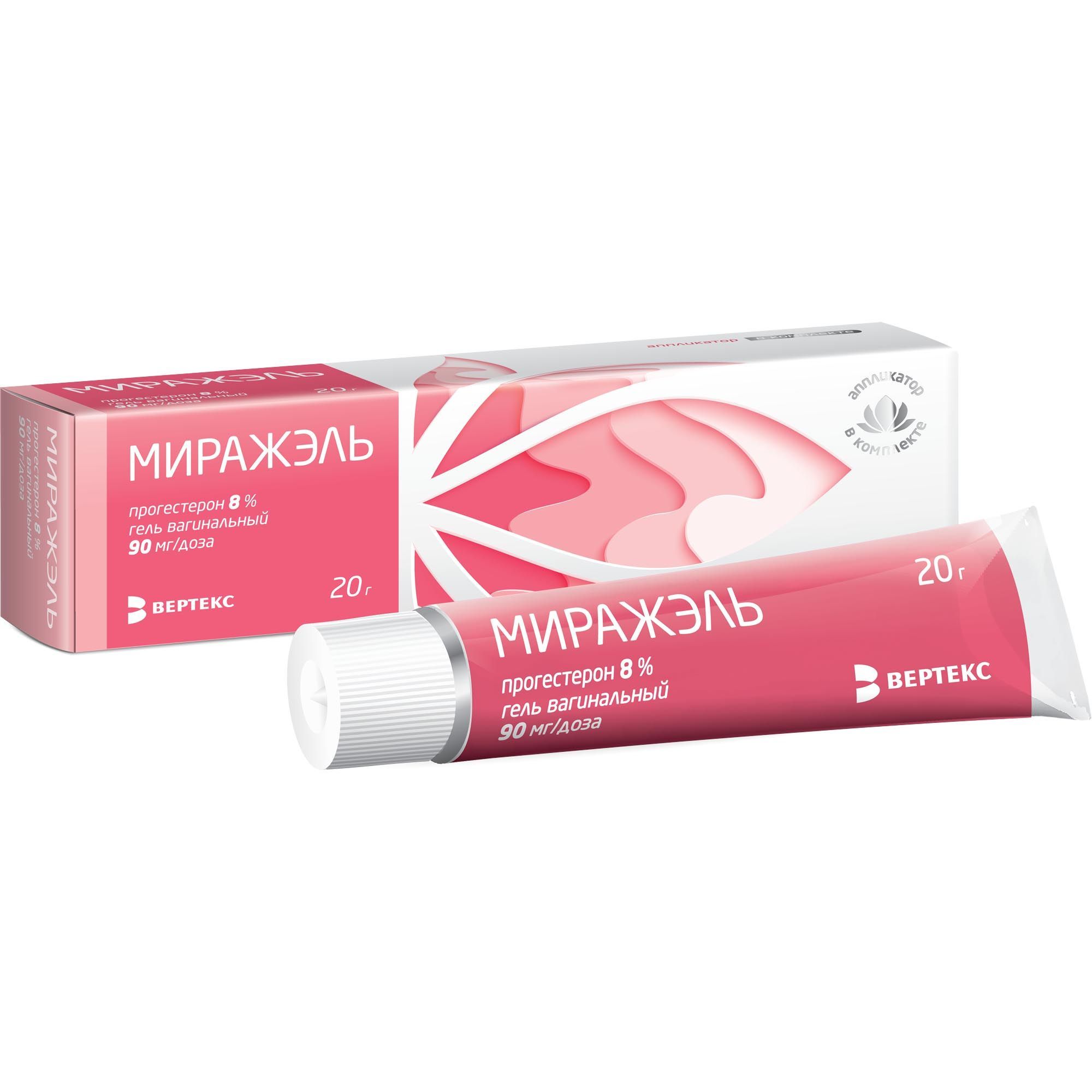 Изображение товара Миражэль гель вагинальный 90 мг/доза 20 г с прогестероном для гормональной терапии