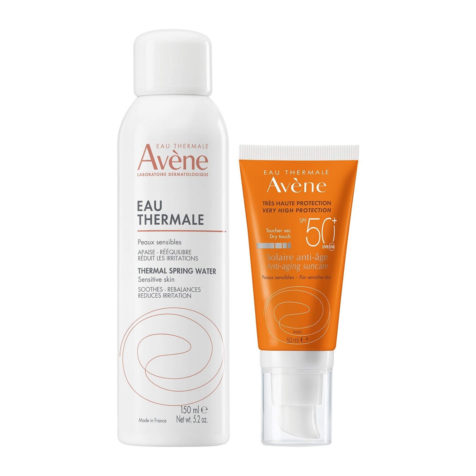 Изображение товара 1X Крем солнцезащитный антивозрастной SPF50+ Avene/Авен туба 50мл (C56027) + 1X Вода термальная Avene/Авен 150мл