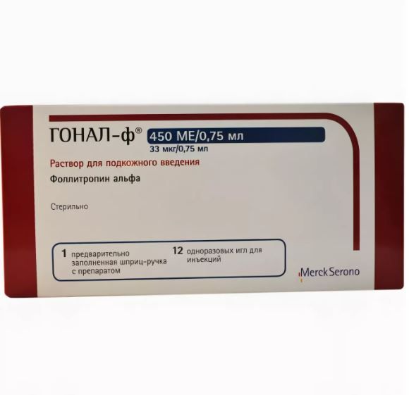 Изображение товара Гонал-Ф раствор для подкожных инъекций 33 мкг/0,75 мл, 1 шт