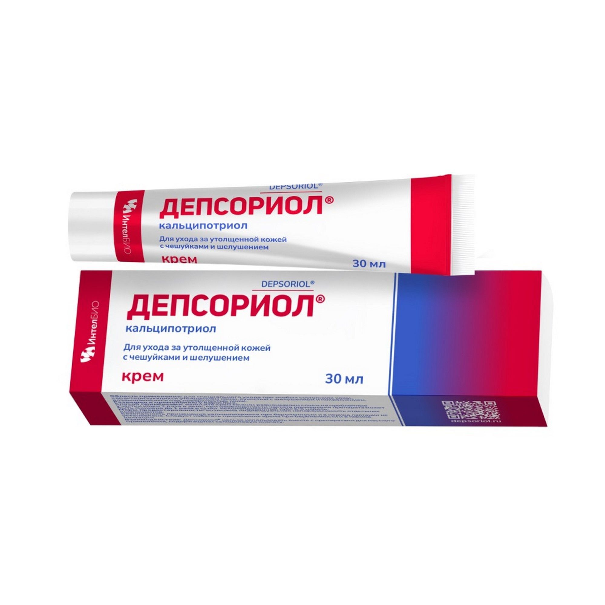 Изображение товара Крем для ухода за утолщенной кожей с чешуйками и шелушением 30мл Депсориол