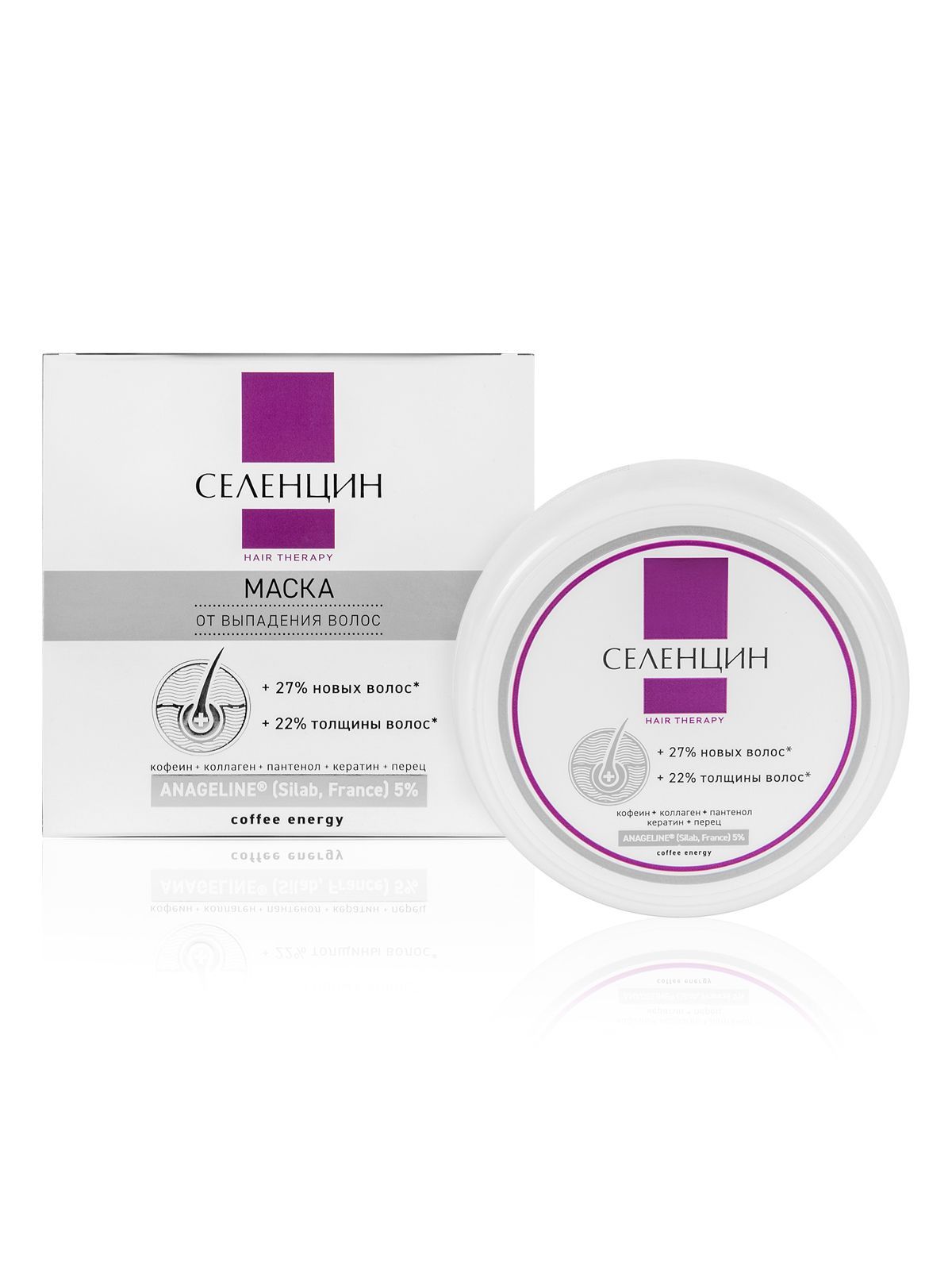 Изображение товара Маска от выпадения и ломкости волос интенсивная Hair Therapy Селенцин 150мл