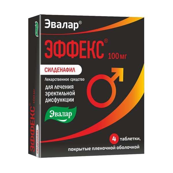 Изображение товара Силденафил Эффекс таблетки п/о 100мг 4шт