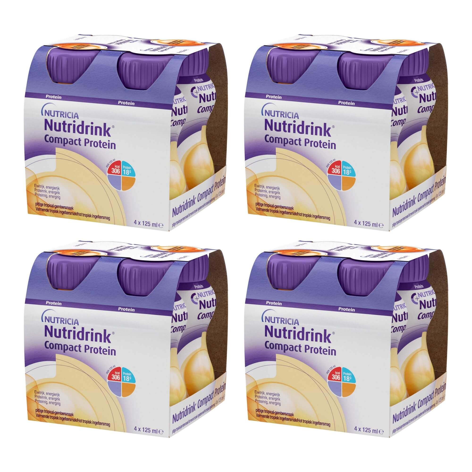 Изображение товара Протеиновый напиток Nutridrink Имбирь и тропические фрукты 125 мл (4 шт)