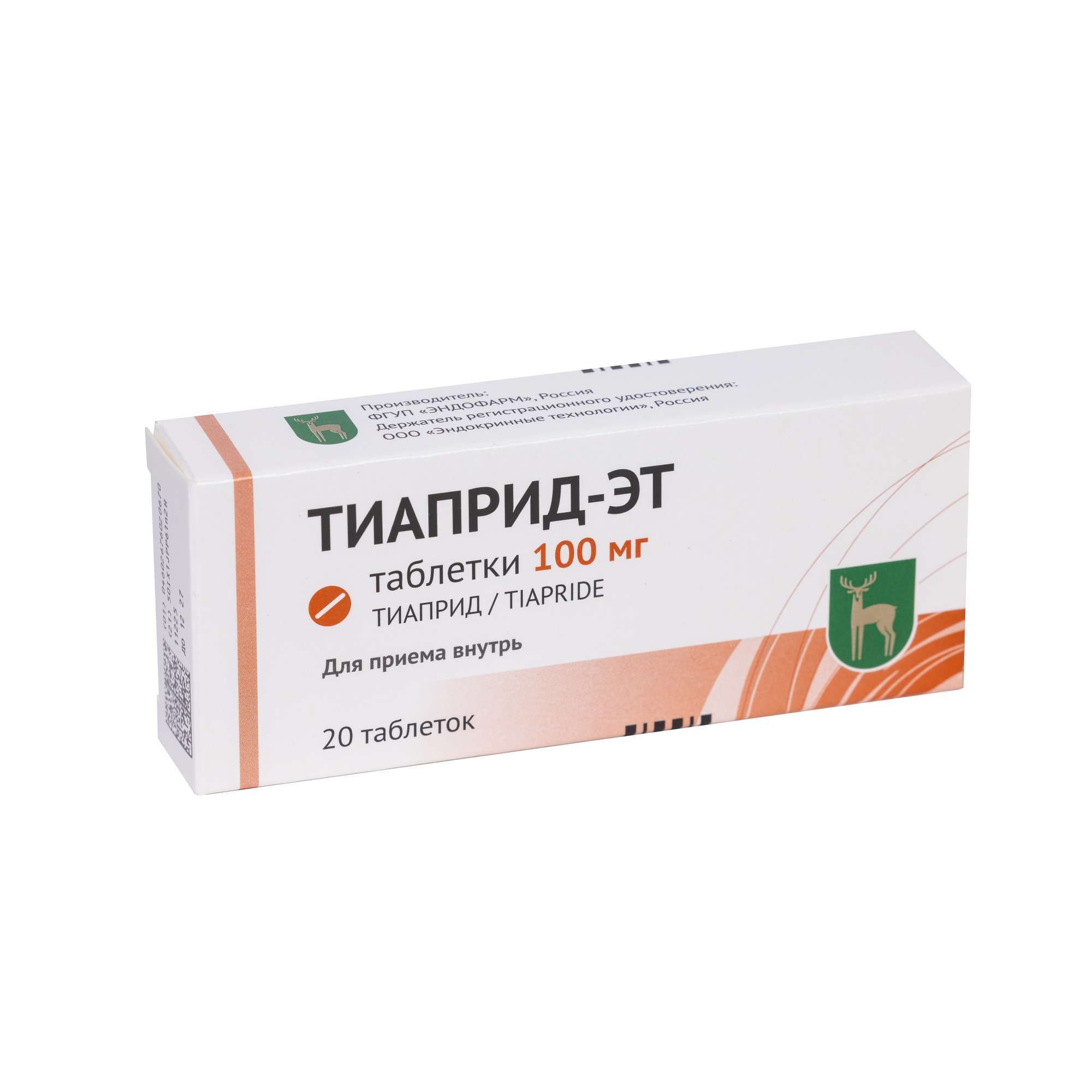 Изображение товара Тиаприд-ЭТ таблетки 100мг 20шт Изображение товара Тиаприд-ЭТ таблетки 100мг 20шт