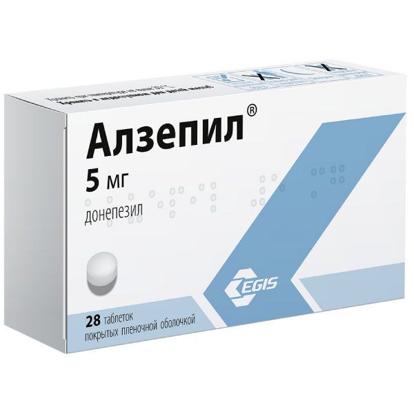 Изображение товара Алзепил таблетки п/о плен. 5мг 28шт