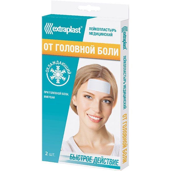 Изображение товара Пластырь от головной боли медицинский Extraplast/Экстрапласт 5х12см 2шт