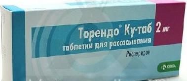 Изображение товара Торендо Ку-таб диспергируемые таблетки рисперидона 2мг 30 шт