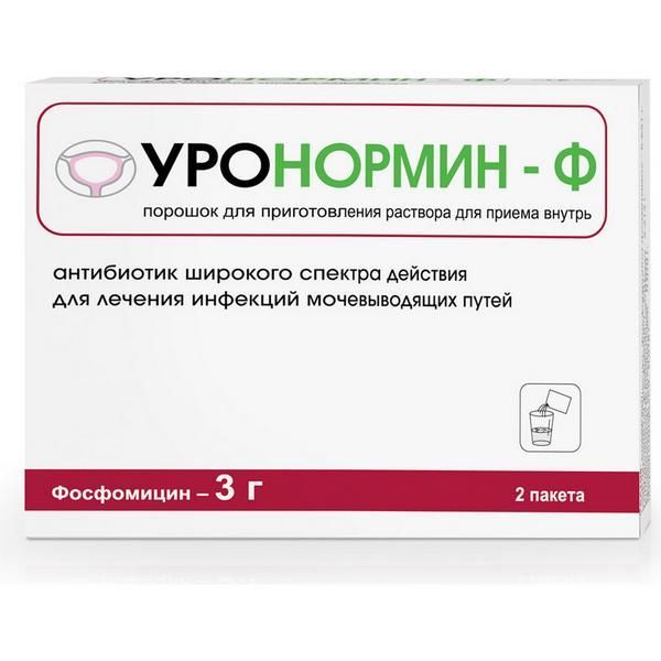 Изображение товара Уронормин-Ф порошок для приг. раствора для приема внутрь пак. 3000мг 8г 2шт